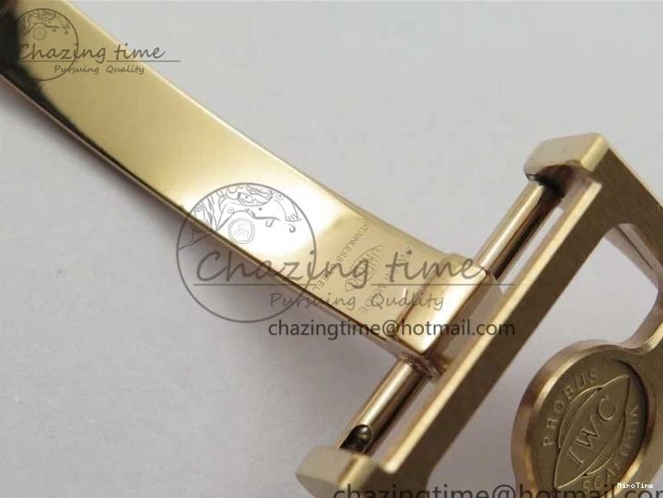 MIROTIME 0307 Elegant Portugieser Perpetual Calendar IW503302 RG V9F 1:1 Best Edition Gray Dial on Black Leather Strap A 7096